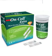 On Call Extra Meter Glucose Strips 50pc Long Expiry Fresh Lot 50 Glucometer Strips