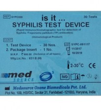 VDRL / SYPHILIS TEST CARD MEDSOURCE OZONE BIOMEDICALS