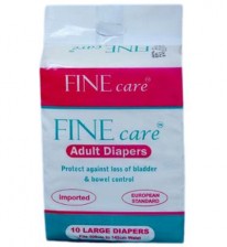 adult diapers large 10's pack fine care