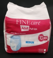 adult pull ups medium 10's fine care
