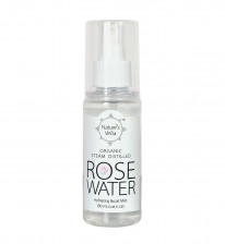 Nature's Veda Rose Water 100 ML - Organic, Steam Distilled