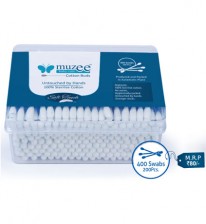 Muzee Baby Care Cotton Buds   400 Swabs   200pcs -Muzee