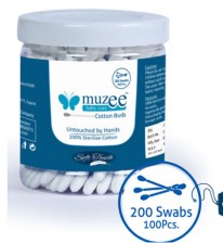 Muzee Baby Care Cotton Buds   200 Swabs   100pcs -Muzee