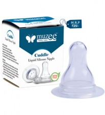 Cuddle Liquid Silicone Nipple Free Size- Muzee Baby care