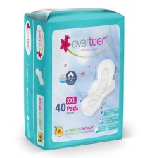 Everteen XXL Neem-Safflower Sanitary Pads with Double Wings - 40 Pads, 320mm